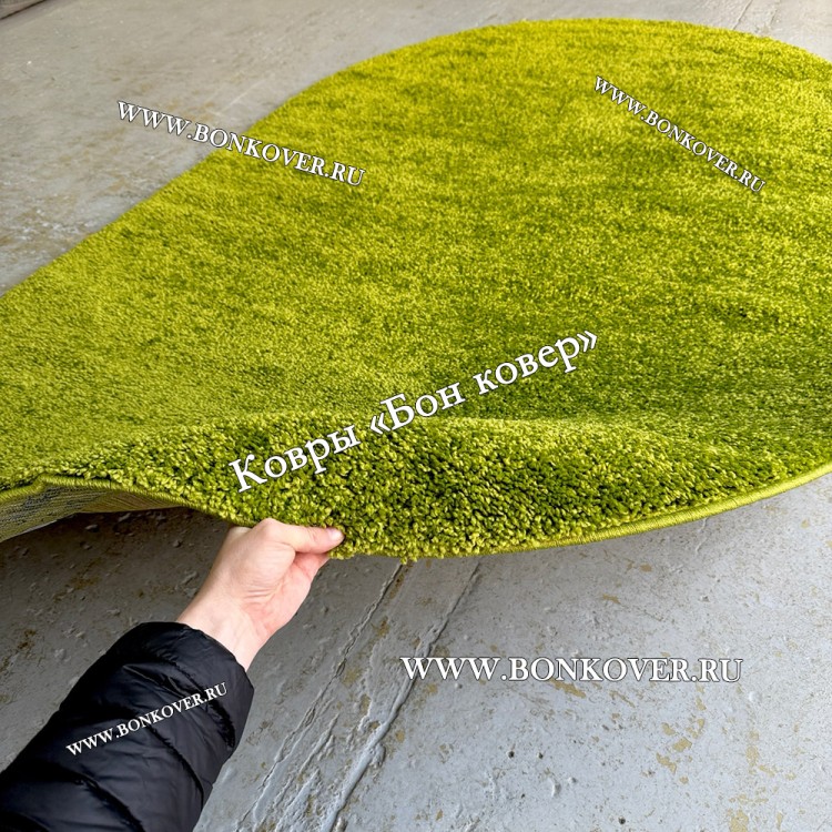 Витебский Овальный Ковер С Длинным Ворсом Зеленый