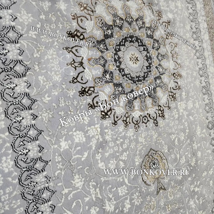 Турецкий Ковер Для гостиной New дизайн 96 Серый Овал